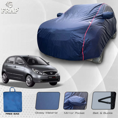 Frap Car Cover For Tata Indica Vista, Vista, Indica Vista Aqua, Indica Vista Terra (With Mirror Pockets)(Blue, Red)