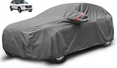 Auto Hub Car Cover For Hyundai Alcazar (With Mirror Pockets)(Grey)