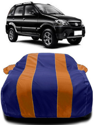 Autoprime Car Cover For Premier Rio DX Beige Interior (With Mirror Pockets)(Orange, Blue)