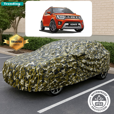 CODOKI Car Cover For Maruti Ignis (With Mirror Pockets)(Yellow, Black)