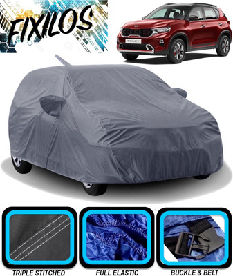 FIXILOS Car Cover For Kia Sonet (With Mirror Pockets)(Grey)