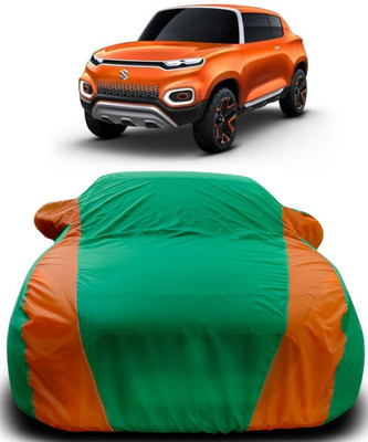 AMVISH Car Cover For Maruti Suzuki Future-S (With Mirror Pockets)(Green, Orange)