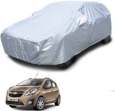 Euro Care Car Cover For Chevrolet Beat (With Mirror Pockets)(Silver)