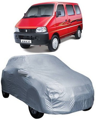 HDSERVICES Car Cover For Maruti Suzuki Eeco (With Mirror Pockets)(Silver)
