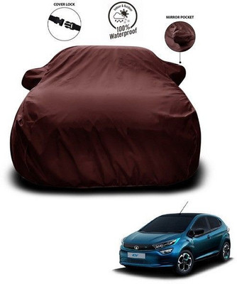 ANTHUB Car Cover For Tata Altroz EV (With Mirror Pockets)(Maroon)