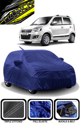 FRONCH Car Cover For Maruti Suzuki WagonR (With Mirror Pockets)(Blue)