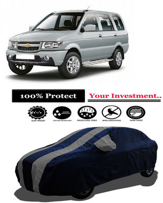 Amexride Car Cover For Chevrolet Tavera Neo 3 10 Seats BSIII (With Mirror Pockets)(Grey)