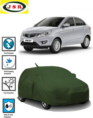J S R Car Cover For Tata Zest (With Mirror Pockets)(Green)