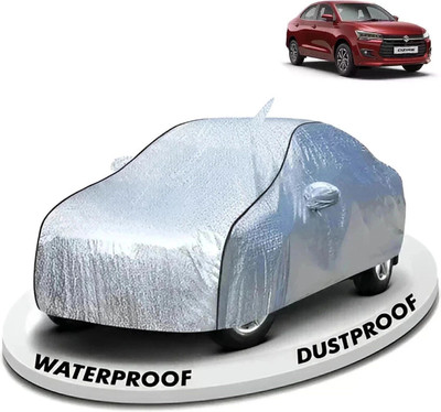 FABTEC Car Cover For Maruti Suzuki Swift Dzire (With Mirror Pockets)(Silver, For 2024, 2025 Models)