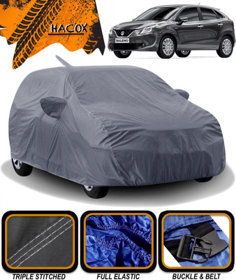 HACOX Car Cover For Maruti Suzuki Baleno (With Mirror Pockets)(Grey)
