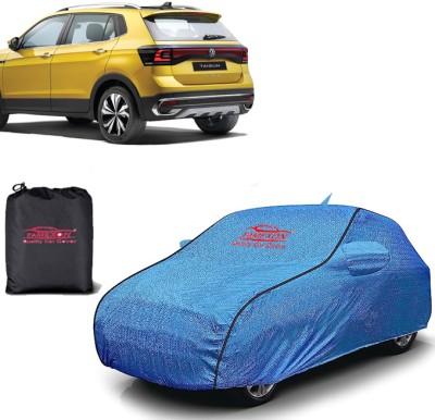 FAMEXON Car Cover For Volkswagen Taigun (With Mirror Pockets)(Blue)