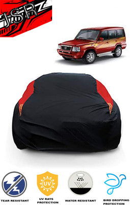 J S R Car Cover For Tata Sumo (With Mirror Pockets)(Red, Black)