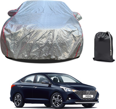 PAGORA Car Cover For Hyundai Verna Facelift (With Mirror Pockets)(Silver, For 2019, 2020, 2021, 2022, 2023 Models)