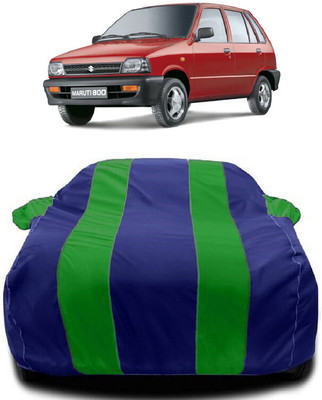 Autoprime Car Cover For Maruti 800 AC LPG (With Mirror Pockets)(Green, Blue)