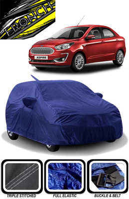 FRONCH Car Cover For Ford Figo Aspire 1.5 TDCi Ambiente (With Mirror Pockets)(Blue)