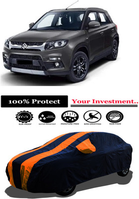 Amexride Car Cover For Maruti Suzuki Grand Vitara VDi Option (With Mirror Pockets)(Orange)