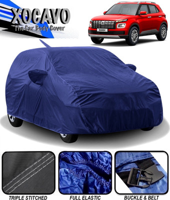 XOCAVO Car Cover For Hyundai Venue (With Mirror Pockets)(Blue)