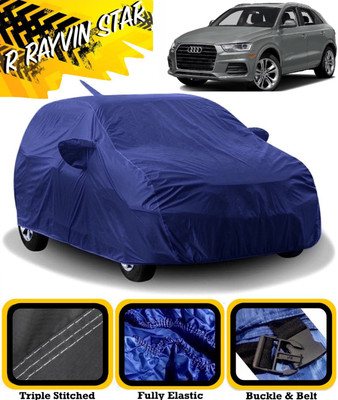 R Rayvin Star Car Cover For Audi Q3 (With Mirror Pockets)(Blue)