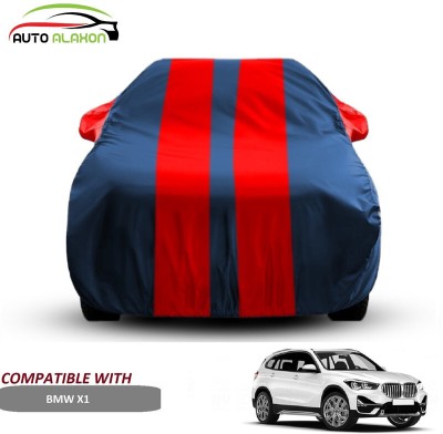 AUTO ALAXON Car Cover For BMW X1 (With Mirror Pockets)(Blue, Red)