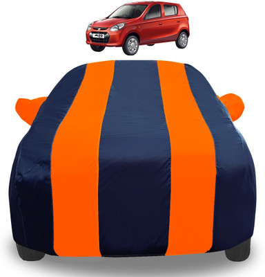 Auto Hub Car Cover For Maruti Suzuki Alto 800 (With Mirror Pockets)(Orange)