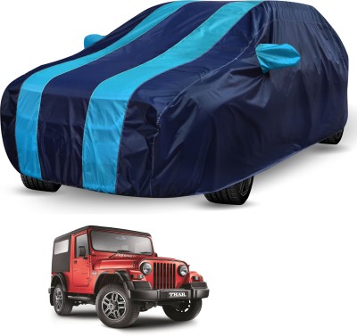 Auto Hub Car Cover For Mahindra Thar (With Mirror Pockets)(Blue, Blue)