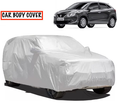 AXLOZ Car Cover For Maruti Suzuki Baleno (With Mirror Pockets)(Silver)