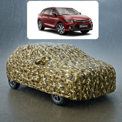 PAGORA Car Cover For Toyota Glanza (With Mirror Pockets)(Yellow, White)