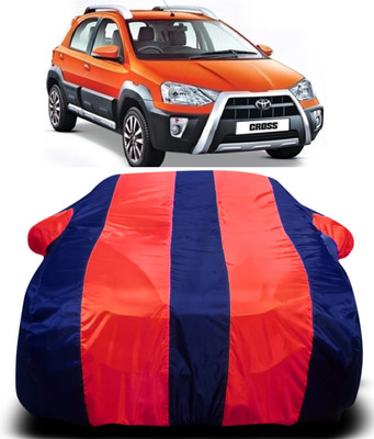 AXLOZ Car Cover For Toyota Etios Cross (With Mirror Pockets)(Multicolor)