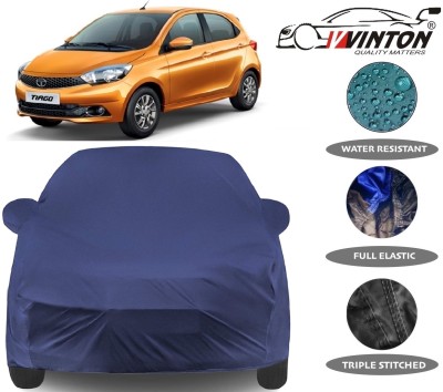 V VINTON Car Cover For Tata Tiago (With Mirror Pockets)(Blue)