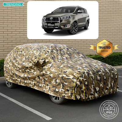 CODOKI Car Cover For Toyota Innova Crysta (With Mirror Pockets)(Yellow, Multicolor)