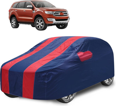 Caronix Car Cover For Ford Endeavour (With Mirror Pockets)(Red)