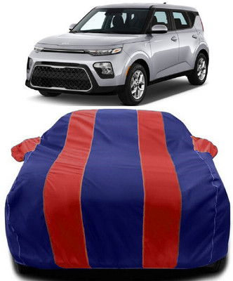Autoprime Car Cover For Kia Soul (With Mirror Pockets)(Red, Blue)