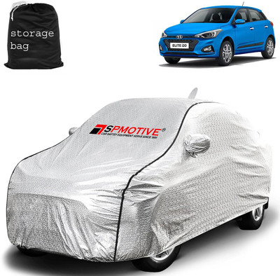 SPMOTIVE Car Cover For Hyundai Elite i20 (With Mirror Pockets)(Silver)