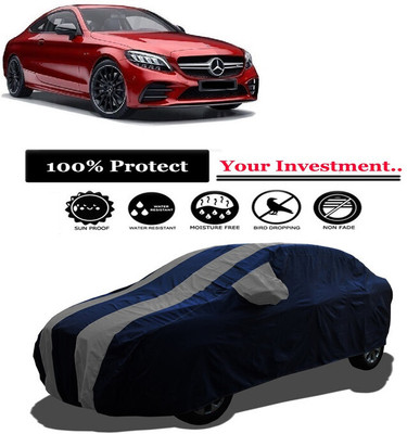 Amexride Car Cover For Mercedes Benz C-Class Coupe C43 AMG Petrol (With Mirror Pockets)(Grey)