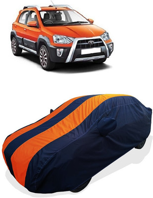 Coxtor Car Cover For Toyota Etios Cross (With Mirror Pockets)(Orange)