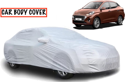 S Shine Max Car Cover For Hyundai Aura (With Mirror Pockets)(Silver)