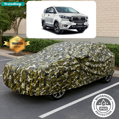 CODOKI Car Cover For Toyota Innova (With Mirror Pockets)(Yellow, Black)