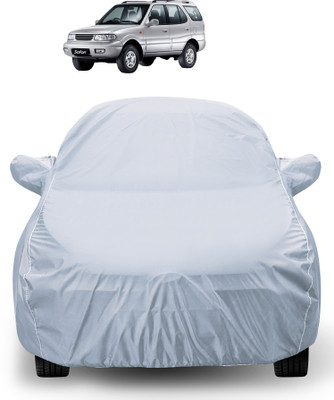 Auto Hub Car Cover For Tata Safari Dicor (With Mirror Pockets)(Silver)