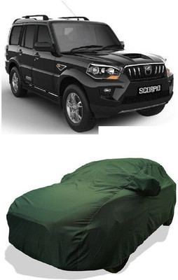 QLAX Car Cover For Maruti Scorpio 1.99 S6 Plus (With Mirror Pockets)(Green)