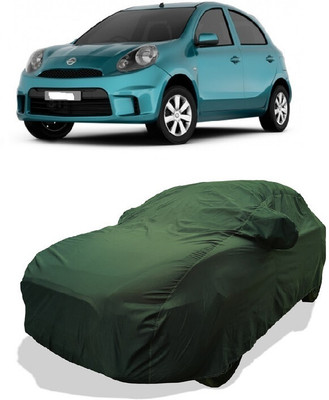 Coxtor Car Cover For Nissan Micra Active XL Petrol (With Mirror Pockets)(Green)