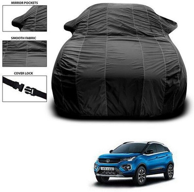 GOSHIV-car and bike accessories Car Cover For Tata Nexon (With Mirror Pockets)(Black)