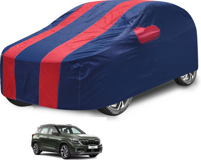 Auto Hub Car Cover For Kia SELTOS (With Mirror Pockets)(Red)