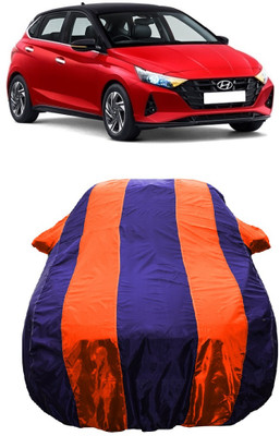 Wegather Car Cover For Hyundai Elite i20 2020 (With Mirror Pockets)(Orange)