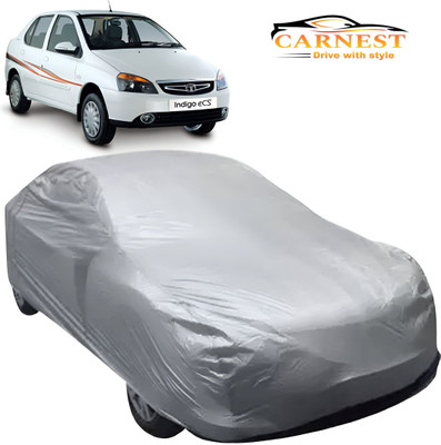 CARNEST Car Cover For Tata Indigo eCS, Indigo eCS Emax CNG GLS, Indigo eCS GLS, Indigo eCS LS, Indigo eCS LS (TDI) BS III, Indigo eCS LX, Indigo eCS LX TDI BS III, Indigo eCS eVX (Without Mirror Pockets)(Silver)