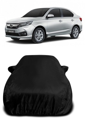 HEDWING Car Cover For Honda Amaze V Diesel (With Mirror Pockets)(Black)