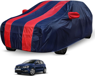 Auto Hub Car Cover For Volkswagen Polo (Without Mirror Pockets)(Black, Red)