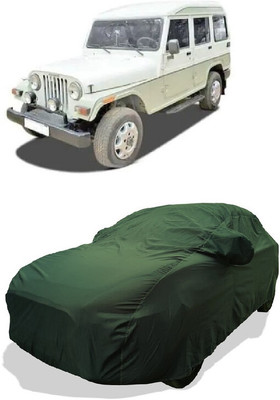 Coxtor Car Cover For Mahindra Marshal (With Mirror Pockets)(Green)