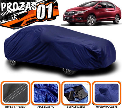 prozas Car Cover For Honda City i-Dtec (With Mirror Pockets)(Blue)