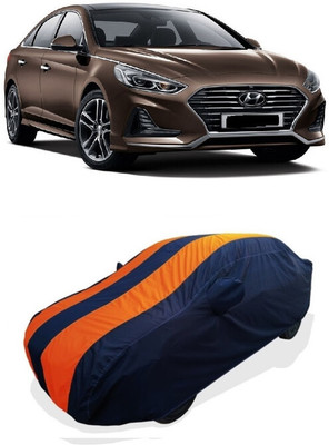 Coxtor Car Cover For Hyundai Sonata Facelift (With Mirror Pockets)(Orange)