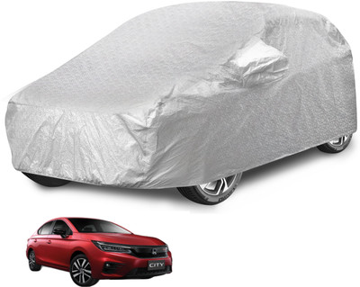 Auto Hub Car Cover For Honda New City (With Mirror Pockets)(Silver)